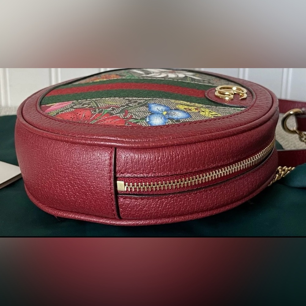 SALE! Gucci Ophidia Supreme GG Canvas Floral Round Backpack Like New Condition - Picture 3 of 7